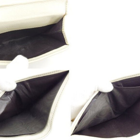 Gucci Wallet Purse Folding wallet G logos Beige Brown Woman Authentic Used Y4104 - Picture 3 of 6